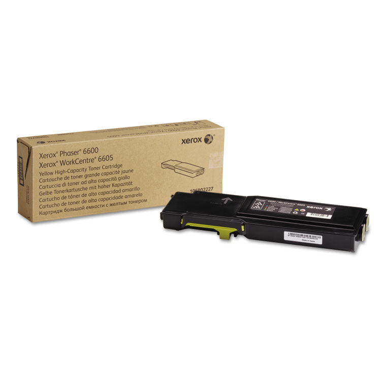 106r02227 High-Yield Toner, 6,000 Page-Yield, Yellow