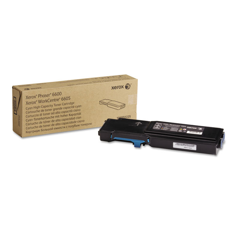 106r02225 High-Yield Toner, 6,000 Page-Yield, Cyan