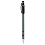 FlexGrip Ultra Recycled Ballpoint Pen, Stick, Fine 0.8 mm, Black Ink, Gray Barrel, Dozen