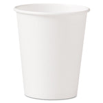 Single-Sided Poly Paper Hot Cups, 10 oz, White, 50/Sleeve, 20 Sleeves/Carton