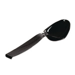 Plastic Serving Spoons, 9", Black, 144/Carton