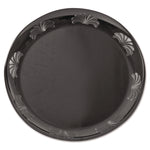 Designerware Plastic Plates, 7.5" Dia, Black, 10/pack, 18 Packs/carton
