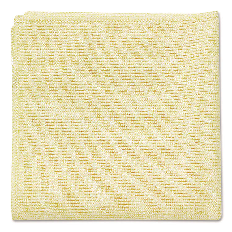 Microfiber Cleaning Cloths, 16 X 16, Yellow, 24/pack