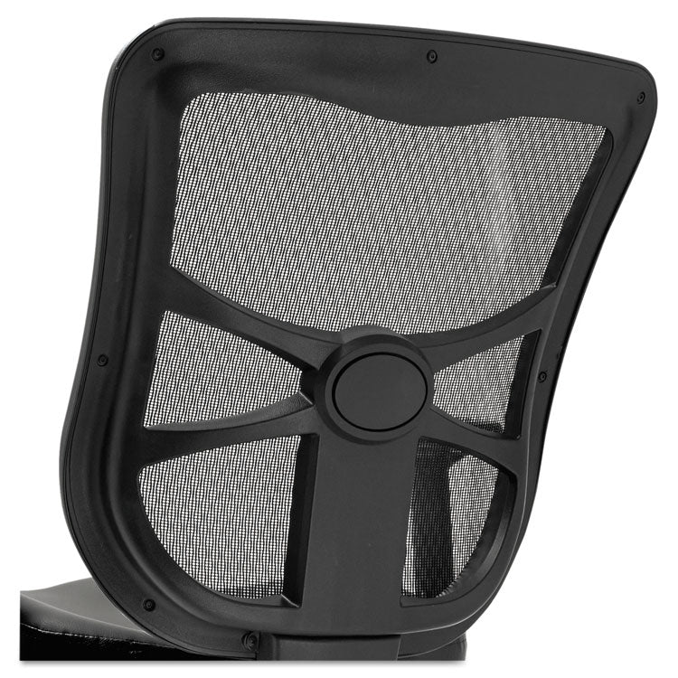 Alera Elusion Series Mesh Mid-Back Multifunction Chair, Supports Up To 275 Lb, 17.7" To 21.4" Seat Height, Black