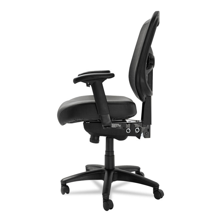 Alera Elusion Series Mesh Mid-Back Multifunction Chair, Supports Up To 275 Lb, 17.7" To 21.4" Seat Height, Black