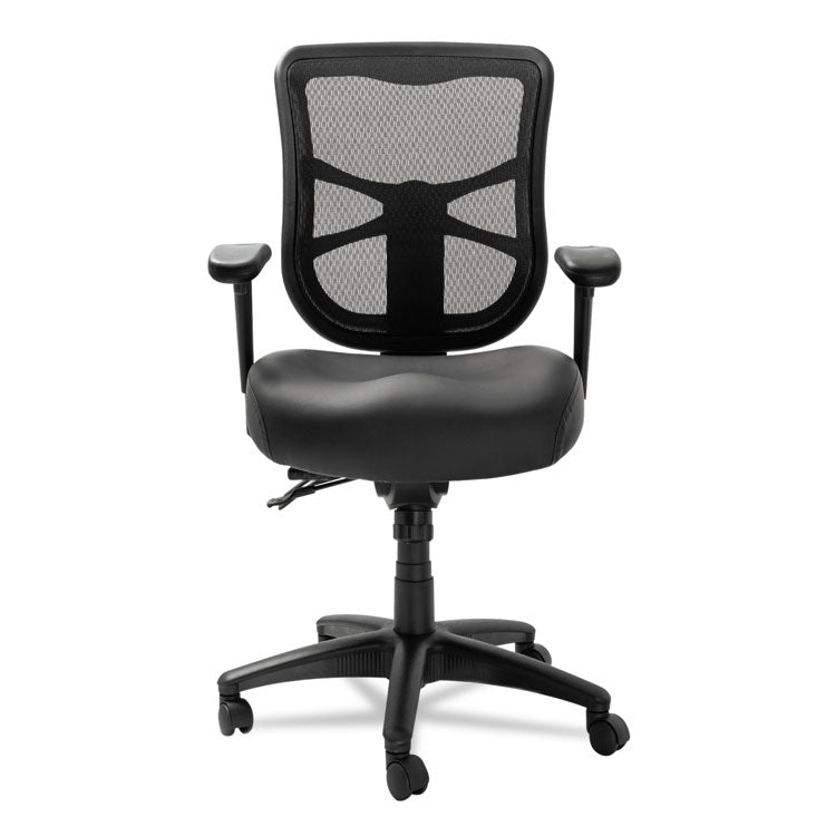 Alera Elusion Series Mesh Mid-Back Multifunction Chair, Supports Up To 275 Lb, 17.7" To 21.4" Seat Height, Black