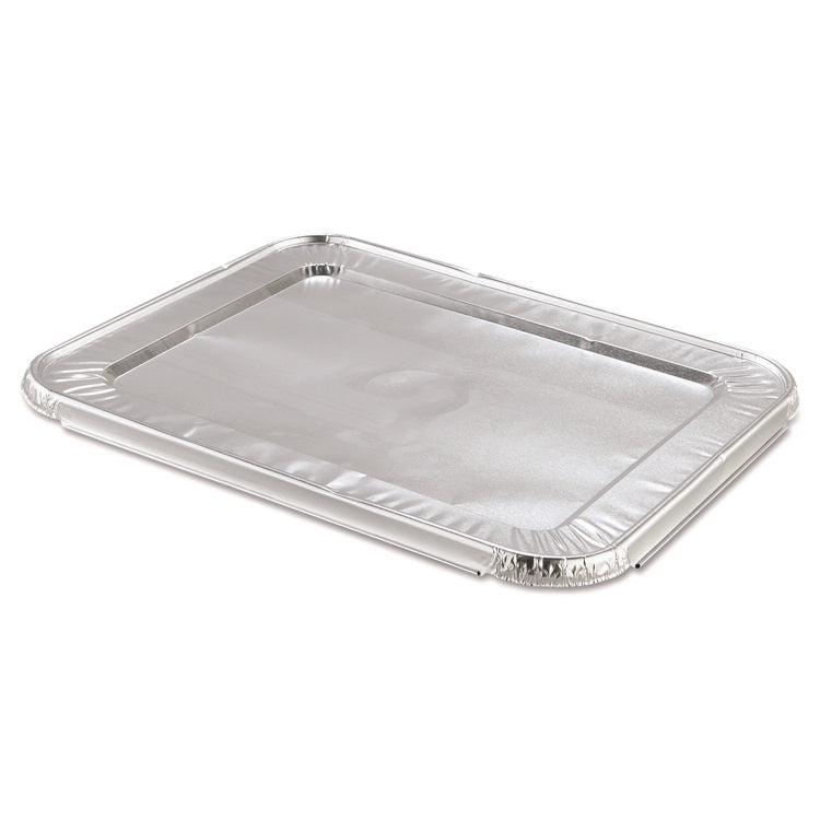 Steam Pan Foil Lids, Fits Half-Size Pan, 25 Gauge, 12.81 x 10.44, 100/Carton