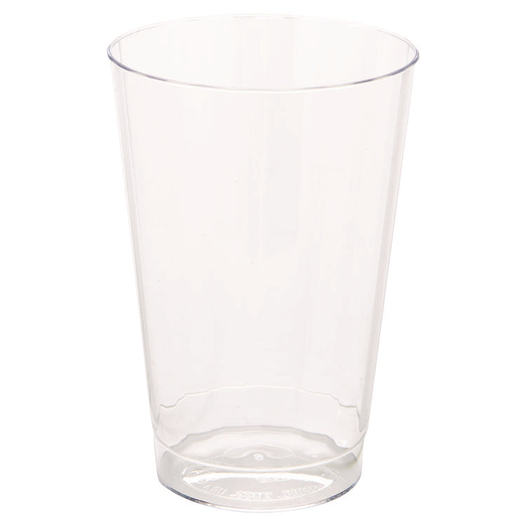 Classic Crystal Plastic Tumblers, 12 oz, Clear, Fluted, Tall, 20/Pack, 12 Packs/Carton