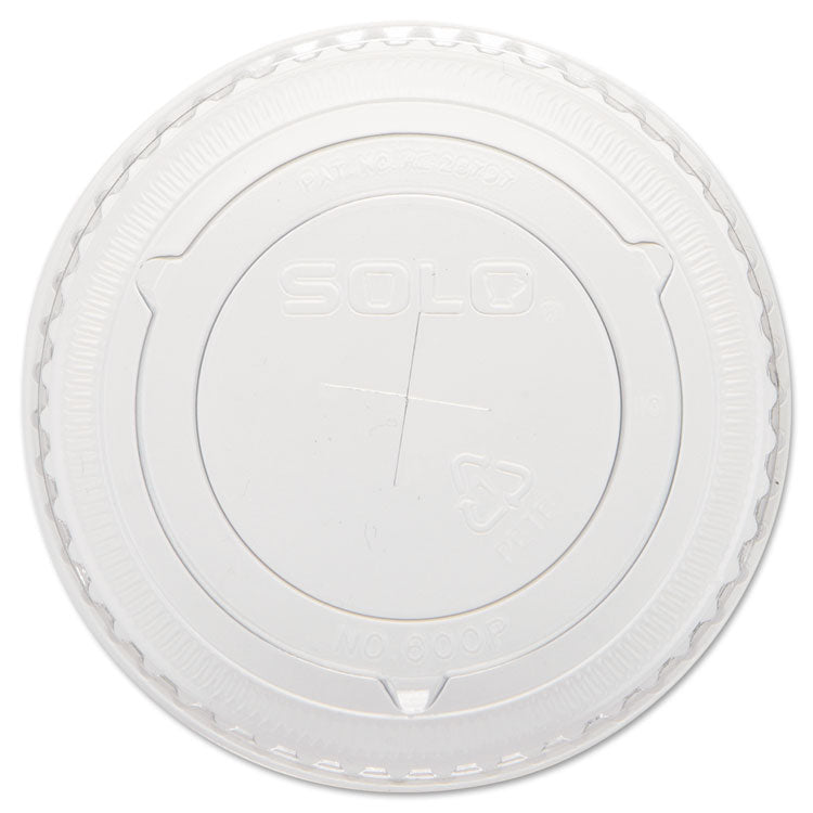 Straw-Slot Cold Cup Lids, Fits 10 oz Cold Cups, Plastic, Clear, 100/Pack, 25 Packs/Carton