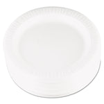 Quiet Classic Laminated Foam Dinnerware, Plate, 9" dia, White, 500/Carton