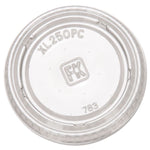 Portion Cup Lids, Fits 1.5 oz to 2.5 oz Portion Cups, Plastic, Clear, 125/Sleeve, 20 Sleeves/Carton