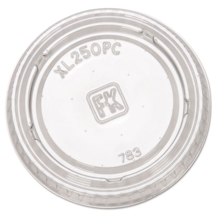 Portion Cup Lids, Fits 1.5 oz to 2.5 oz Portion Cups, Plastic, Clear, 125/Sleeve, 20 Sleeves/Carton