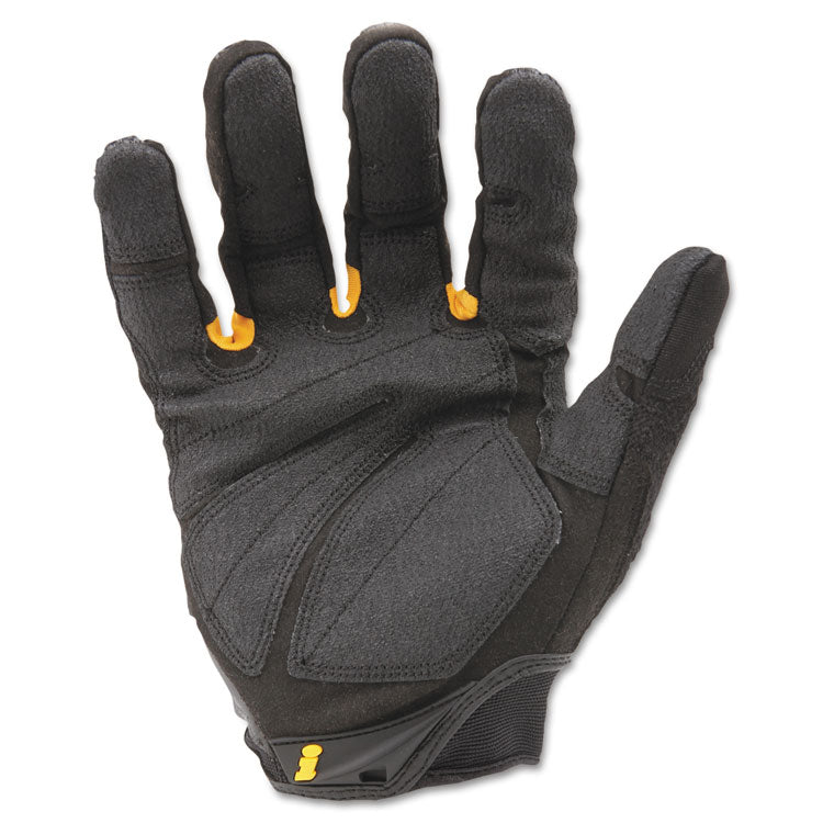 SuperDuty Gloves, EN388: 4132, 12" Long, X-Large, Black/Yellow, Pair