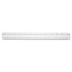 12" Magnifying Ruler, Standard/metric, Plastic, Clear
