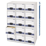 Stor/drawer Steel Plus Extra Space-Savings Storage Drawers, Letter Files, 10.5" X 25.25" X 6.5", White/blue, 12/carton