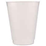 Front Flex Plastic Cups, 16 oz, Frosted, 25/Pack, 20 Packs/Carton