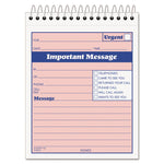 Telephone Message Book with Fax/Mobile Section, Two-Part Carbonless, 4.25 x 5.5, 50 Forms Total