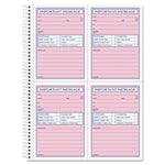 Telephone Message Book with Fax/Mobile Section, Two-Part Carbonless, 3.88 x 5.5, 4 Forms/Sheet, 200 Forms Total