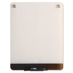 Clarity Personal Board, 12" x 16", White Surface, Satin Aluminum Frame