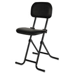 Alera Il Series Height-Adjustable Folding Stool, Supports Up To 300 Lb, 27.5" Seat Height, Black