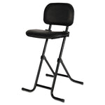 Alera Il Series Height-Adjustable Folding Stool, Supports Up To 300 Lb, 27.5" Seat Height, Black
