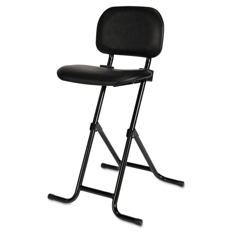 Alera Il Series Height-Adjustable Folding Stool, Supports Up To 300 Lb, 27.5" Seat Height, Black