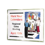 Removable Self-Adhesive Clear Display Protector, 8.5 x 11 Insert, Diamond Clear, 10/Pack