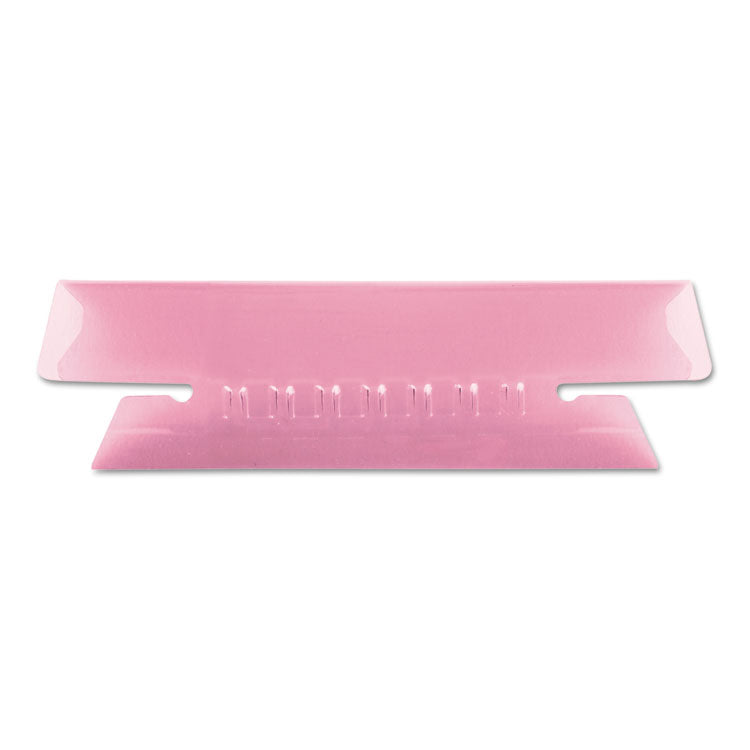 Transparent Colored Tabs For Hanging File Folders, 1/3-Cut, Pink, 3.5" Wide, 25/Pack