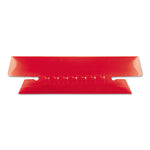Transparent Colored Tabs For Hanging File Folders, 1/3-Cut, Red, 3.5" Wide, 25/Pack