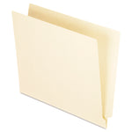 Manila End Tab Folders, 9.5" High Front, Straight 1-Ply Tabs, Letter Size, Manila, 100/Box