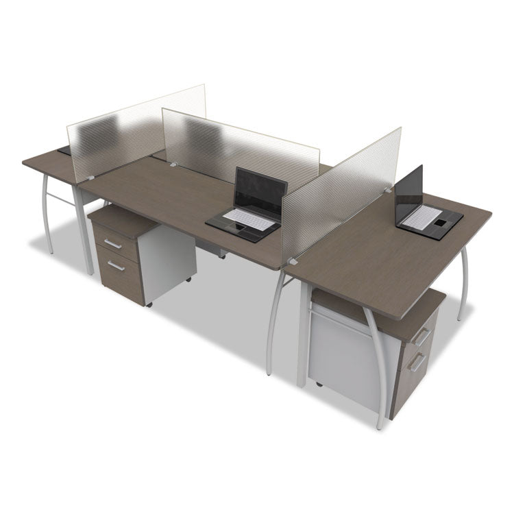 Trento Line Dividing Panel, Polycarbonate, 47.13w X 1.75d X 15.5h, Translucent