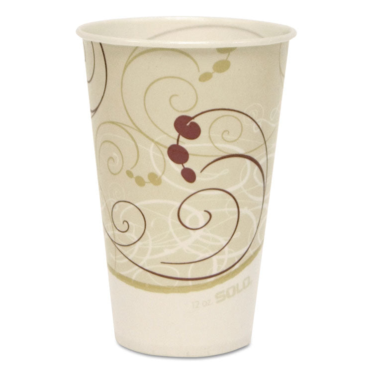 Symphony Treated-Paper Cold Cups, 12 oz, White/Beige/Red, 100/Bag, 20 Bags/Carton