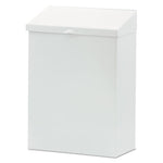 Feminine Hygiene Product Waste Receptacle, Metal, White
