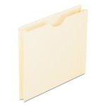 Manila Reinforced File Jackets, 2-Ply Straight Tab, Letter Size, Manila, 50/box