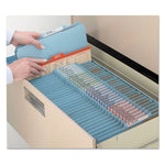 Six-Section Pressboard Top Tab Classification Folders, Six SafeSHIELD Fasteners, 2 Dividers, Letter Size, Blue, 10/Box