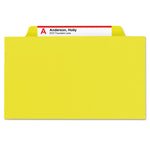 Six-Section Pressboard Top Tab Classification Folders, Six SafeSHIELD Fasteners, 2 Dividers, Legal Size, Yellow, 10/Box