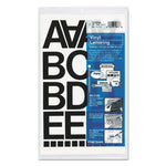 Press-On Vinyl Self-Adhesive Numbers and Uppercase Letters, 2" Tall, Black Characters, 77/Pack