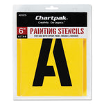 Professional Lettering Stencils, Painting Stencil Set, A-Z Set/0-9, 6", Manila, 35/set