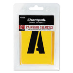 Professional Lettering Stencils, Painting Stencil Set, A-Z Set/0-9, 2", Manila, 35/set