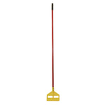 Invader Fiberglass Side-Gate Wet-Mop Handle, 60", Red/yellow