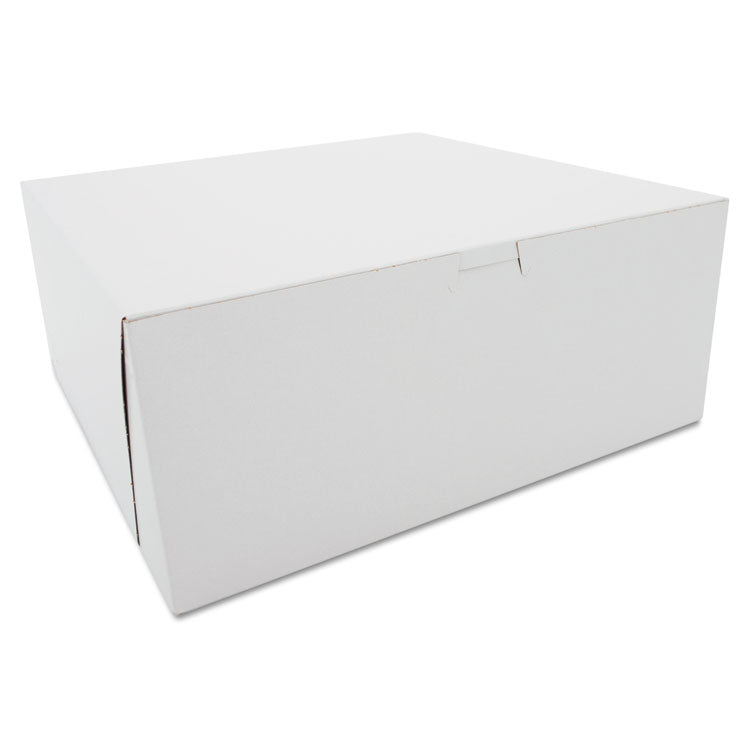 White One-Piece Non-Window Bakery Boxes, 12 x 12 x 5, White, Paper, 100/Carton