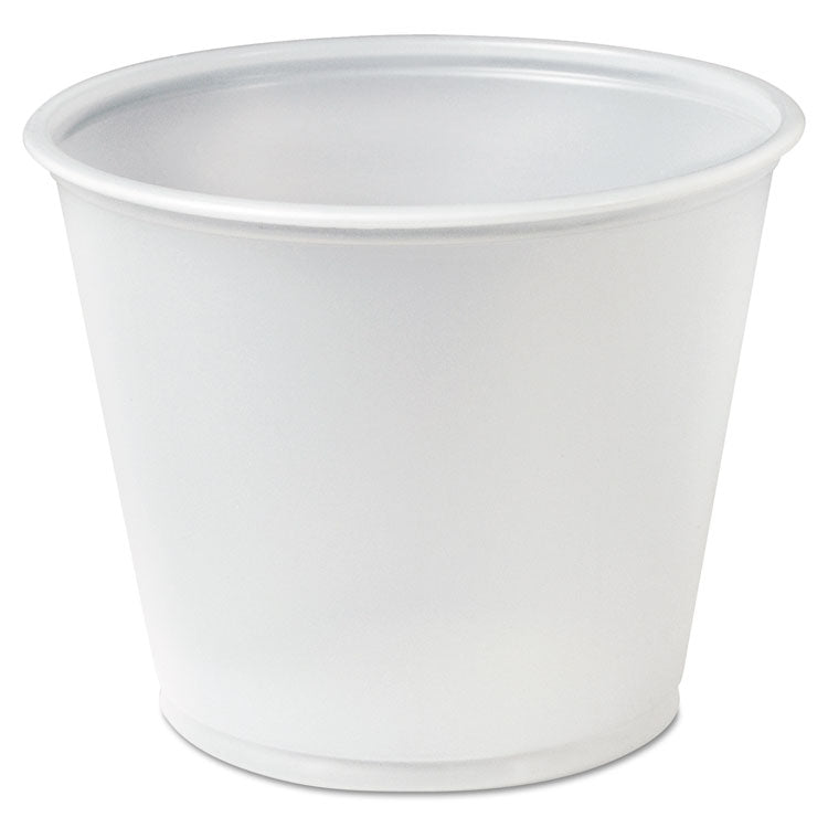 Polystyrene Portion Cups, 5.5 oz, Plastic, Translucent, 250/Bag, 10 Bags/Carton
