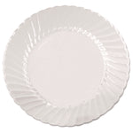 Classicware Plates, Plastic, 6" Dia, Clear, 18/bag, 10 Bags/carton