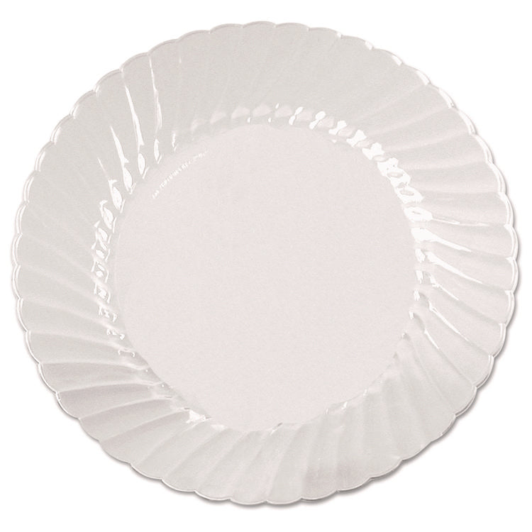 Classicware Plates, Plastic, 6" Dia, Clear, 18/bag, 10 Bags/carton