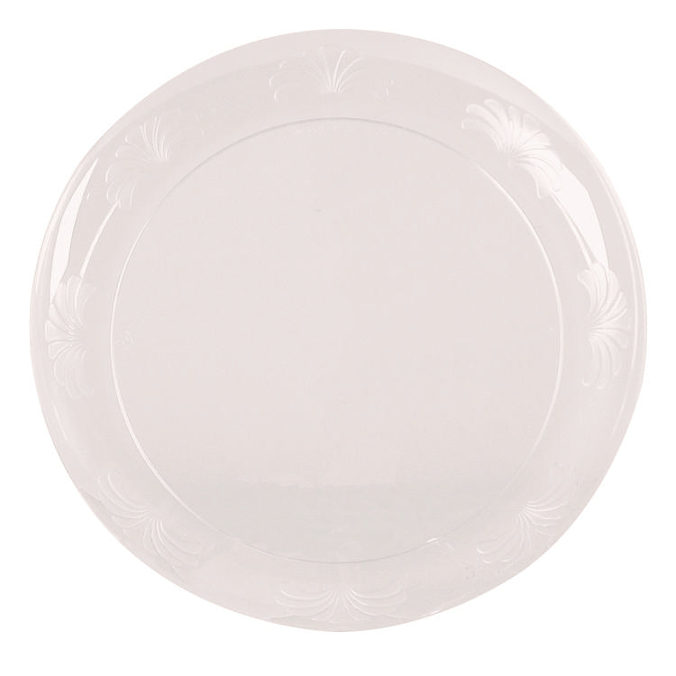 Designerware Plastic Plates, 10.25" Dia, Clear, 8/pack, 18 Packs/carton