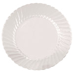 Classicware Plates, Plastic, 9" dia, Clear, 10/Bag, 18 Bags/Carton
