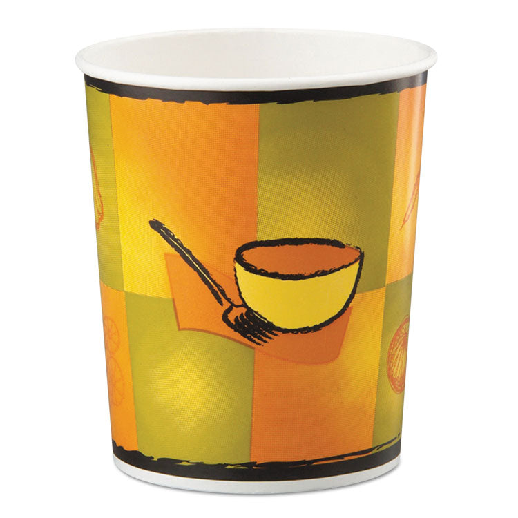 Streetside Squat Paper Food Container, 32 oz, Streetside Design, 25/Bag, 20 Bags/Carton