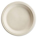 PaperPro Naturals Molded Fiber Dinnerware, Round Plates, 8.75" dia, White, 125/Pack, 4 Packs/Carton