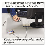 KrystalView Desk Pad with Antimicrobial Protection, Glossy Finish, 22 x 17, Clear