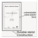 Metal Poster Frame, Plastic Face, 24 X 36, Black